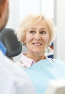 Closeup of a woman smiling